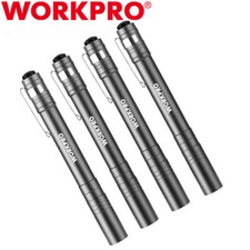 WORKPRO LED Pen Light Set 4PC Aluminum Handheld Flashlight Pocket Penlight Torch