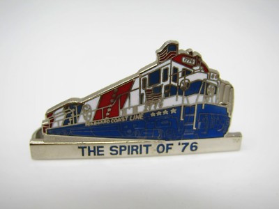 Seaboard Coast Line SCL RR Spirit of '76 Tie Bar 1776 Lokomotive Bicentennial