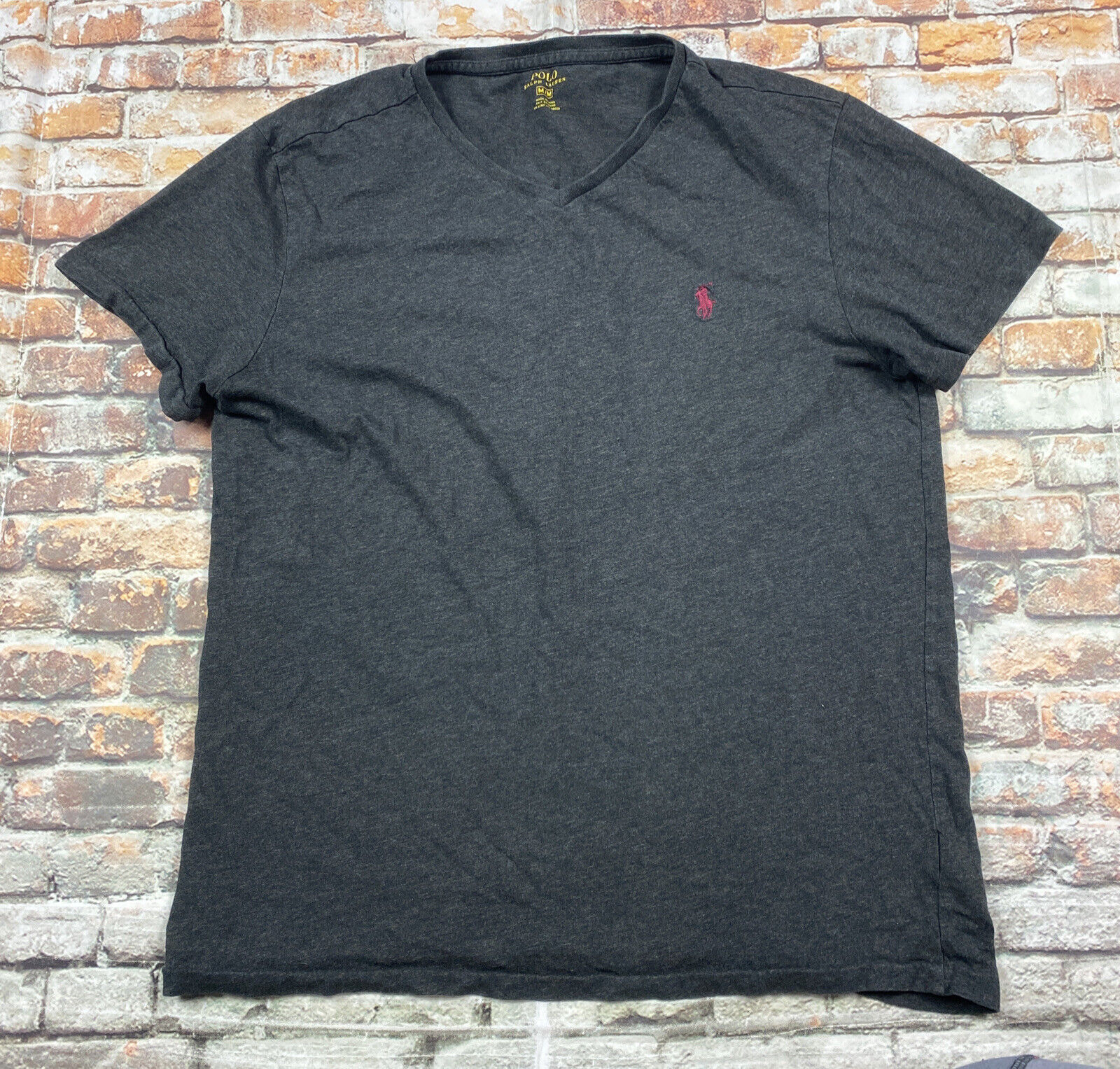 Polo Ralph Lauren Camicia Adulto Grigio Medio Pony Logo Preppy Casual Uomo