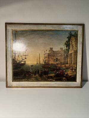 Vintage Italian Wooden Florentine Venice Scene Wall Plaque Made In Italy