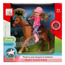 Spielzeug Spielset Pferd Tier mit Reiter Reiterin Spielfigur Figur beweglich