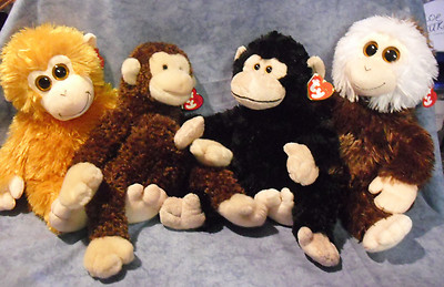 W-F-L TY Classic Affe Schimpanse Gorilla Auswahl  Beanie Stofftier 
