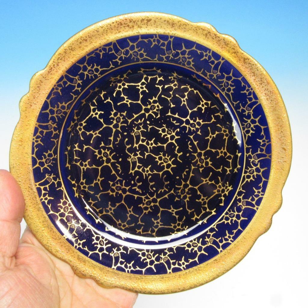 Menau Echt Kobalt China - Cobalt Blue Gold - Cup, Saucer, Dessert Plate Tea Trio