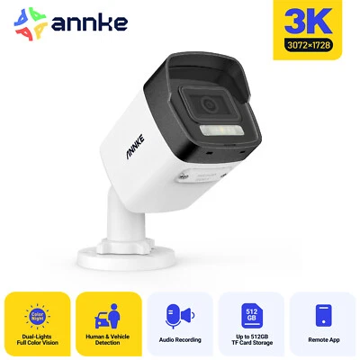 ANNKE 5MP PoE Security IP Camera Audio Recording C500 Outdoor AI Human Detection