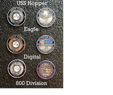 ~ USS Hopper ~ Ship 3 ~ US Navy Recruit Training Command Challenge Coin