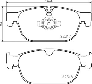 Frt Disc Brake Pads   Hella Pagid   355024801