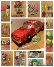 Car Racing/ Hot Wheels Birthday piñata with 50 Toy fillers + 1 pck streamers