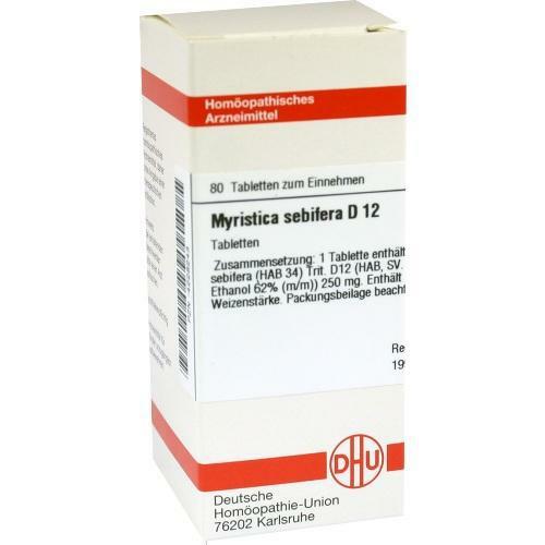 MYRISTICA SEBIFERA D 12 Tabletten 80 St PZN 4228243