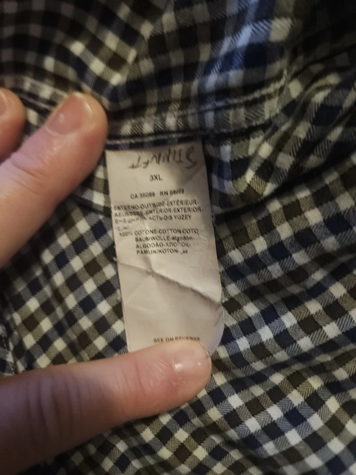 Paul & Shark Button Down Shirt Men's 3XL Long Sleeve Check Italy Cotton Yachting - Image 3 of 4