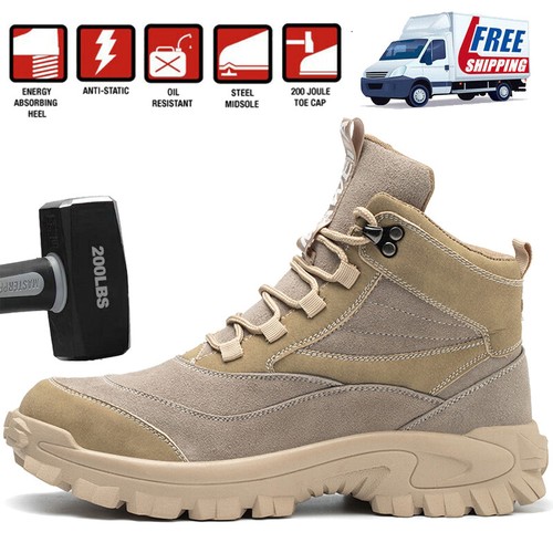 Work Boots for Men Steel Toe Cap 