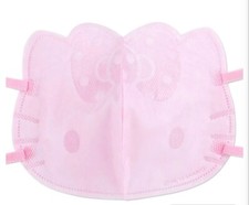 Pink Hello Kitty Disposable Face Mask 10 Pack Bright Pink Pink Ear Loops