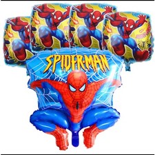 5 PCS Spider-Man Foil Mylar Balloon Super shape Birthday Party Supplies Boy Toy