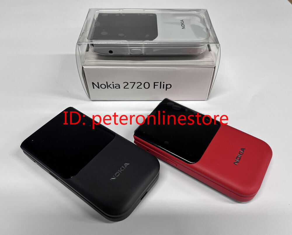 Unlocked Nokia 2720 Flip 4G LTE 512MB RAM 2MP Dual SIM New seal