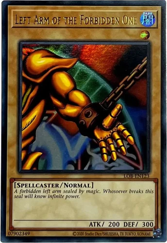 Yu-Gi-Oh! TCG LEFT ARM OF THE FORBIDDEN ONE  NM LOB-EN123