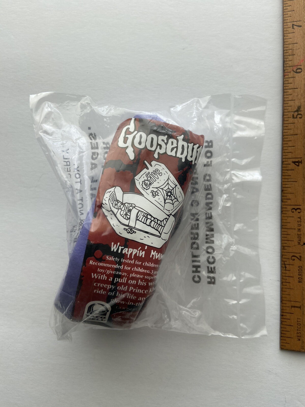 Taco Bell 1995 Goosebumps Wrappin' Mummy Purple Coffin Vintage