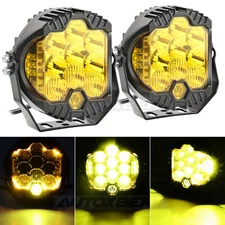 5 Inch Round Led Off Road Lights Yellow Fog Lamp Driving DRL LED Pod For Truck
