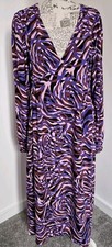Oliver Bonas Midi dress size 14 Purple Print