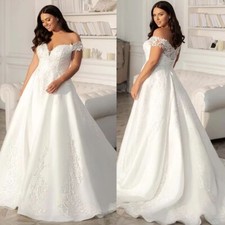 Off The Shoulder Lace Vestidos De Novia Plus Size Lace Wedding Dresses Appliques