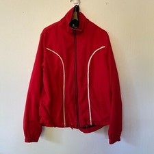 Activology Track Jacket Womens Small Red Full Zip Activewear Adjustable Waist