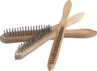 Bgs Diy DrahtbüRsten-Satz | Holzstiel | 2-, 3-, 4-Reihig | 3-Tlg.
