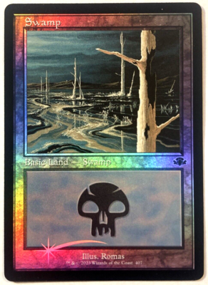 MTG Swamp RETRO FRAME FOIL Dominaria Remastered 407 NM | eBay