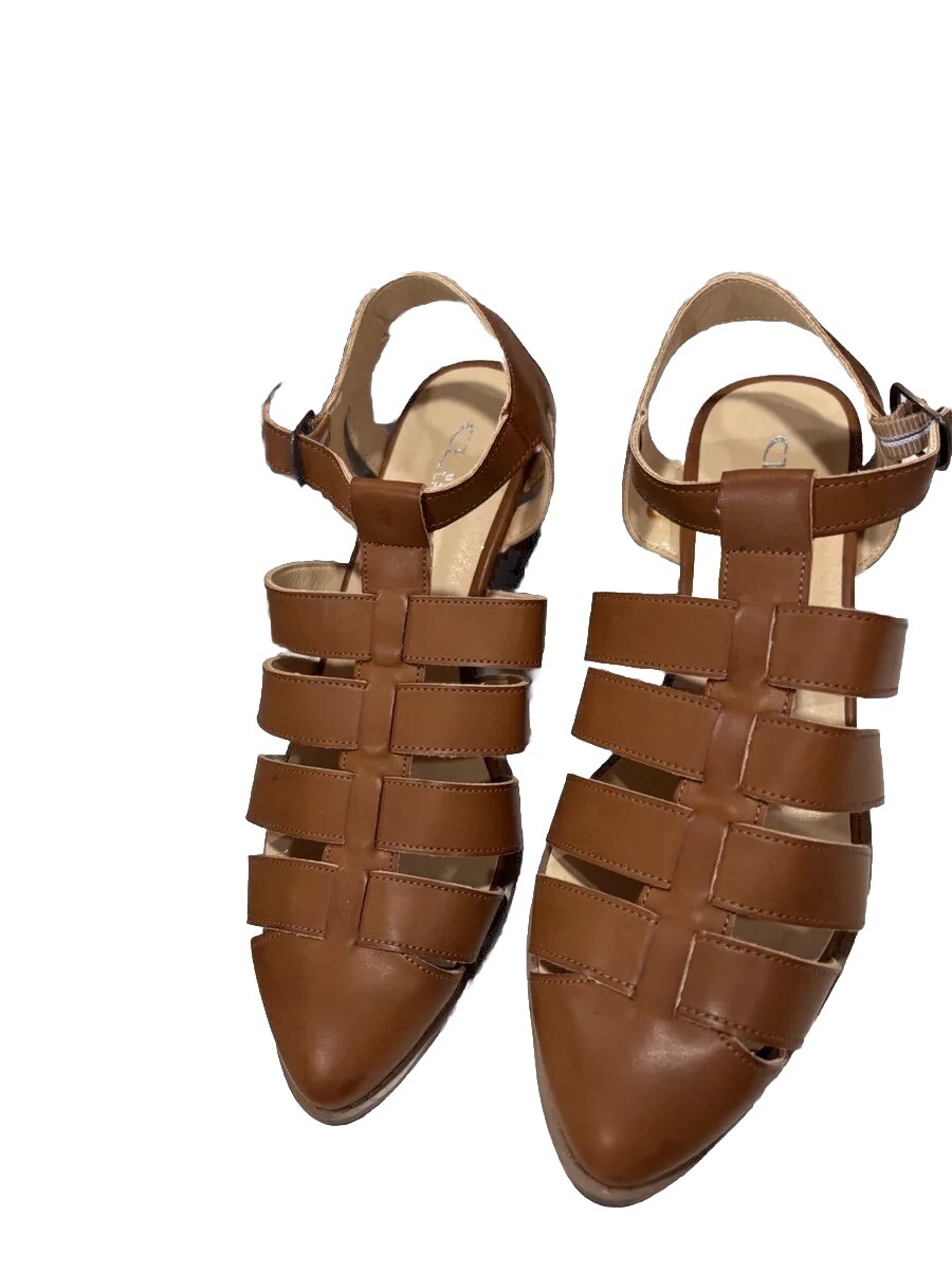 APL CL by Laundry sandali donna caileigh marroni con cinturino 7 1 2 M