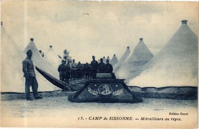 Sissonne - Camp de Sissonne (Aisne) - Un Réfectoire, Soldats