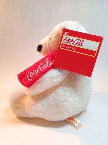 Coca Cola Polar Bear 8" Plush Stuffed Animal Toy Plushie Red Scarf 2013 DanDee - Picture 3 of 10