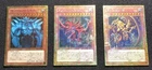 Yu-Gi-Oh Egyptian God 3 Card Set Obelisk Slifer Ra Millennium Gold Japanese NM