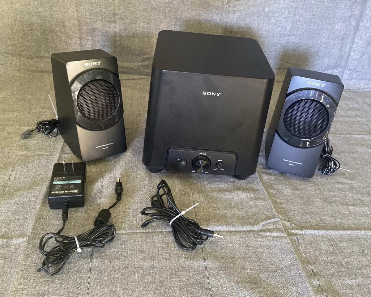 Sony Speakers SRS-D4 Computer 2.1 Sound Active System Sony Speakers SRS-D4 Computer 2.1 Sound Active System
