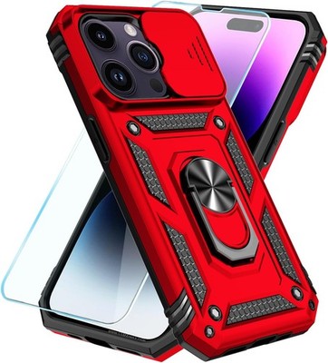 iPhone 14 Pro Max Case with HD Screen Protector & Slide Camera Cover & Kickstand