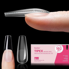 Beetles Tipex Instant Apex Nail Tips,120Pcs Pre-Building & Pre-Etched Gel Nail T