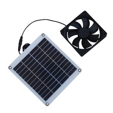 Pet House Solar Exhaust Fan 12V Weather Resistant Fan for Freshs Air Circulation