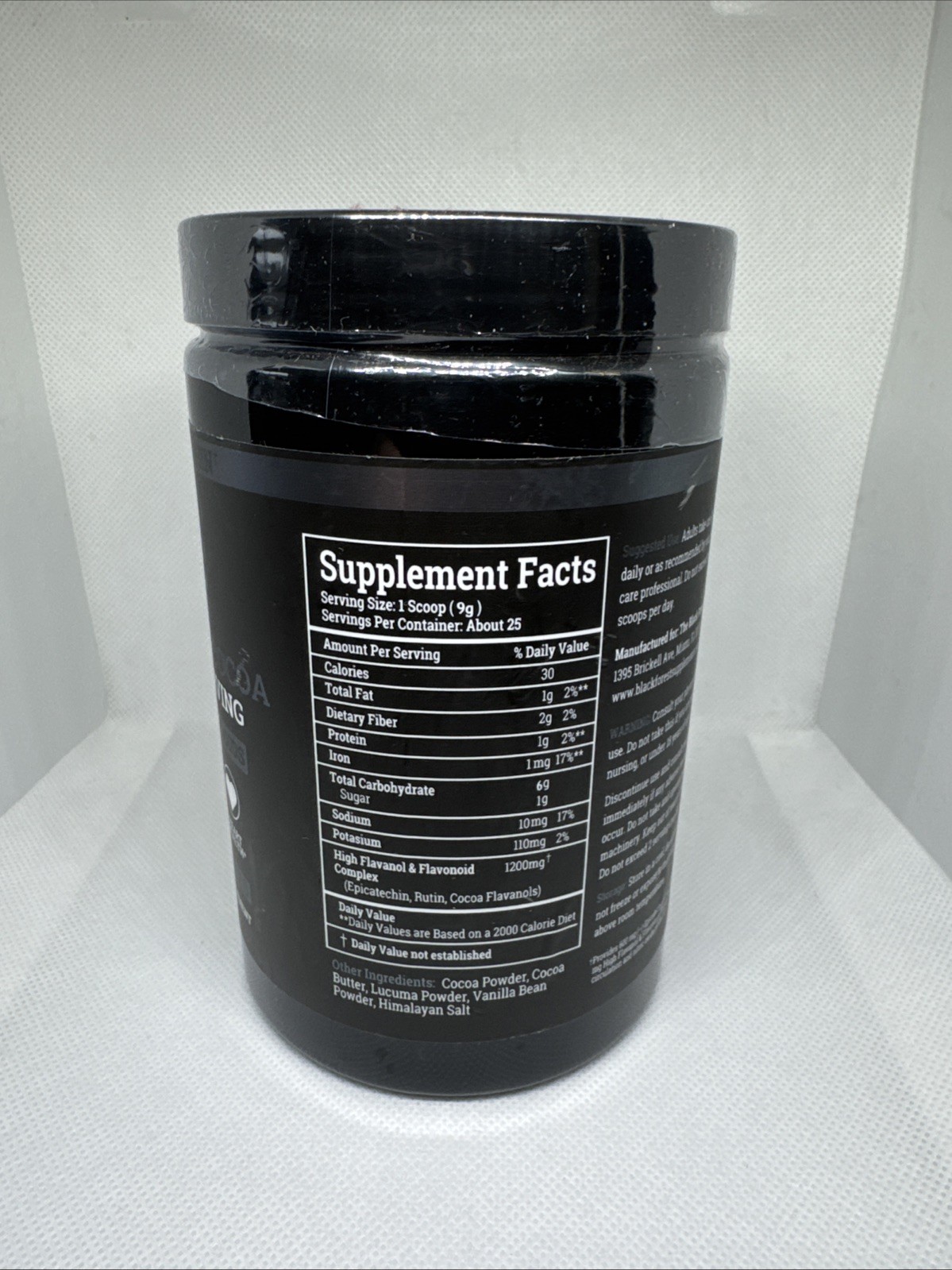 Black Forest High Flavanol Cocoa Powder And Flavonoids 8 oz 25 Serving