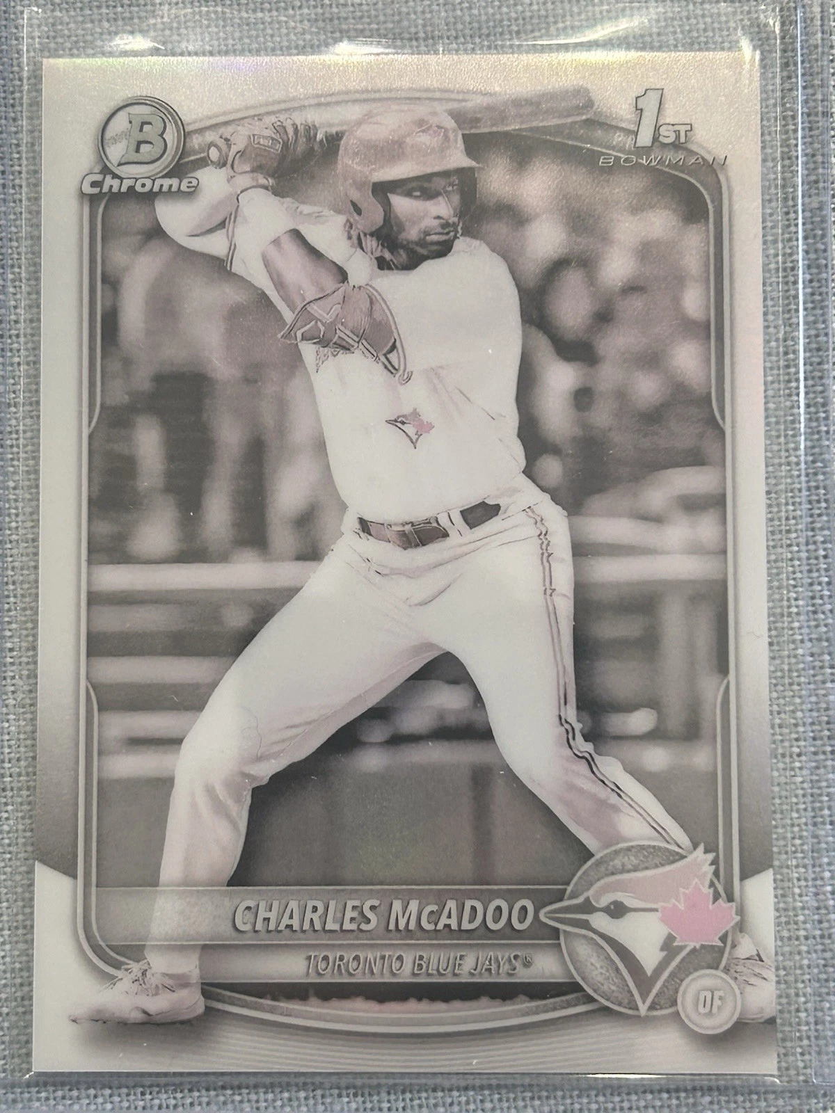 CHARLES McADOO 1st Chrome Prospect Pearl Refractor SSP 2025 Bowman Baseball