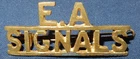 WW2 1939-1944 EAST AFRICAN EA SIGNALS CORPS MILITARY SHOULDER TITLE BADGE