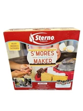 Sterno S'Mores Maker Red Campfire Kit Indoor Outdoor Dishwasher Safe Dessert