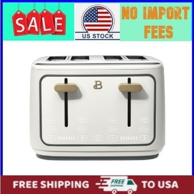 Beautiful 4-Slice Toaster Touch-Activated Display, White Icing by Drew Barrymore