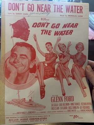 N 1957 Eva Gabor Sheet Music DON T GO NEAR THE WATER