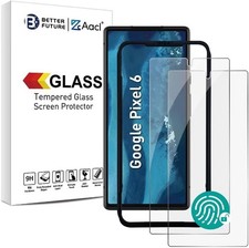 2PCS Tempered Glass Screen Protector for Google Pixel 6 Anti Spy Case Friendly