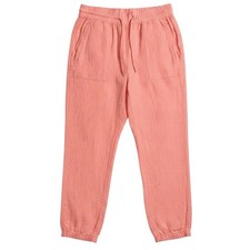 Athleta Retreat Linen Jogger Pant Coral Calla Sunset Orange Size 10