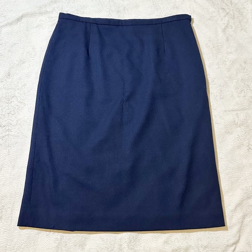 Pendleton, Vintage Pendleton Women’s Navy Wool Skirt Size 14 Made in USA 100% Virgin Wool