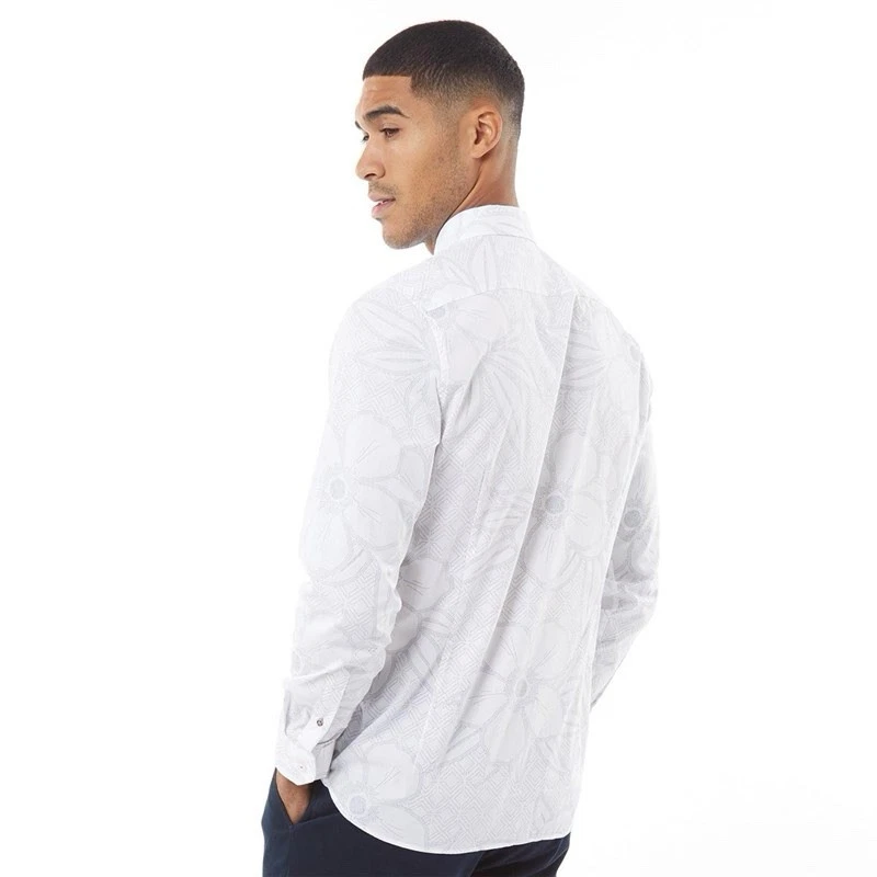 Ted Baker London GoGirl цветочный печать кнопка вниз платье рубашка размер 3 средний белый - Изображение 2 из 4