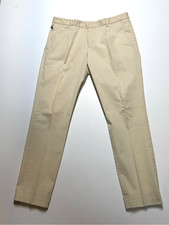 Gucci FW20 Tom Ford Riding Trousers Beige Gabardine Gold Pocket Buckle XL Sz 50