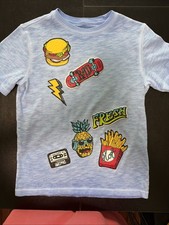 Wonder Nation Size M 8 Tshirt Boys Short Sleeve Graphic Tee With Tiny Stain