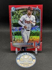 2025 Bowman Chrome Prospects Hiverson Lopez #BCP-196 Red Shimmer Refractor /5
