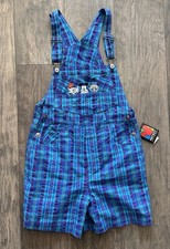 Vintage Y2K Mickey Mouse Plaid Purple Overalls Woman s S Mickey Unlimited - NEW