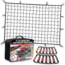 Cargo Net for Pickup Truck Bed 4'x6' Stretches to 8'x12' Double Thick Heavy