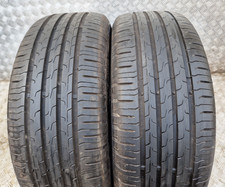 PAIR OF 215 55 17 94v CONTINENTAL EcoContact6 PART WORN TYRES 6mm