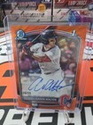 2025 Bowman Draft Chrome Aaron Walton 1st Orange Wave Refractor Auto /25